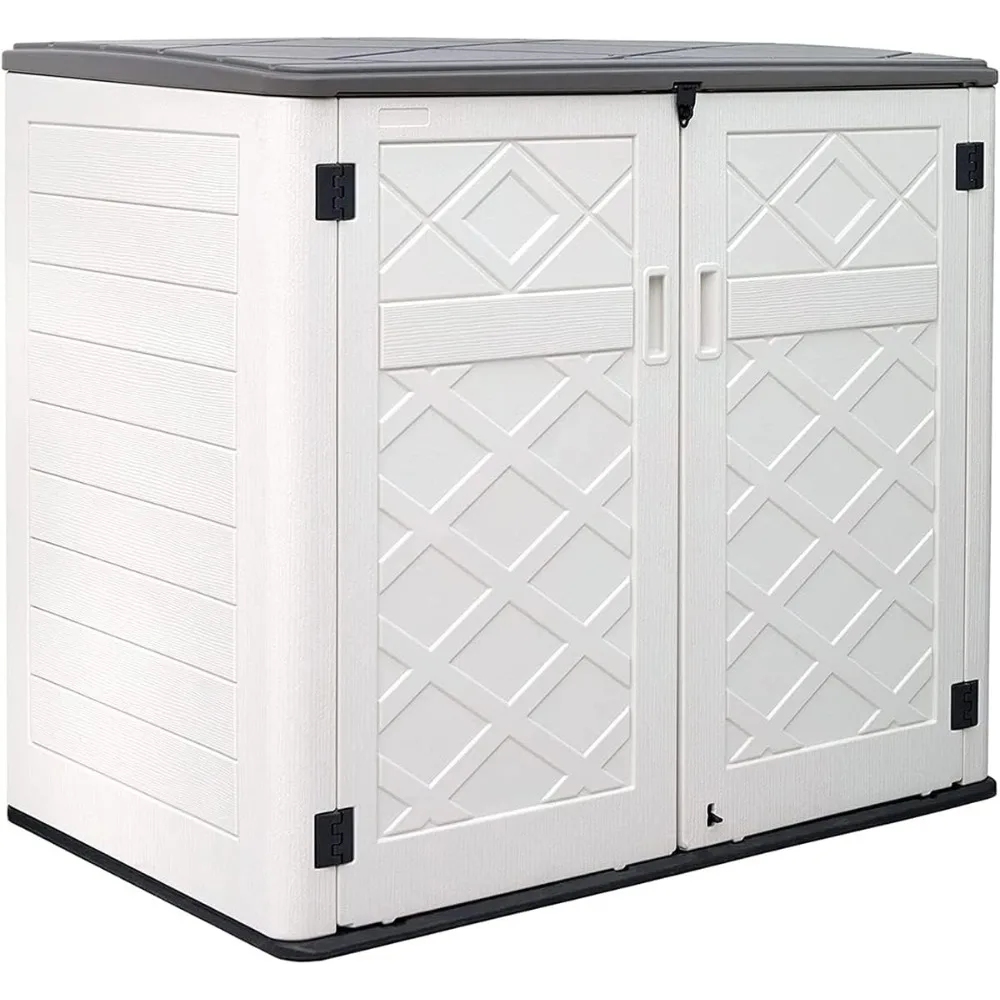 

Larger Outdoor Storage Shed Weather Resistance, Horizontal Storage Box Waterproof for Garden, Patios, Backyards