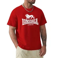 Men's T Shirt Lion Lonsdale Printed Short Sleeved Summer Loose and Comfortable Cotton Streetwear Oversize Tee Shirt Men Clothing 2