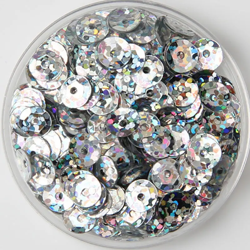 Description Picture 2 of item3mm/4mm/5mm/6mm/sequins concave round loose sequins crafts sequins sewing clothing decoration DIY accessories sequins 10g/20g/50
