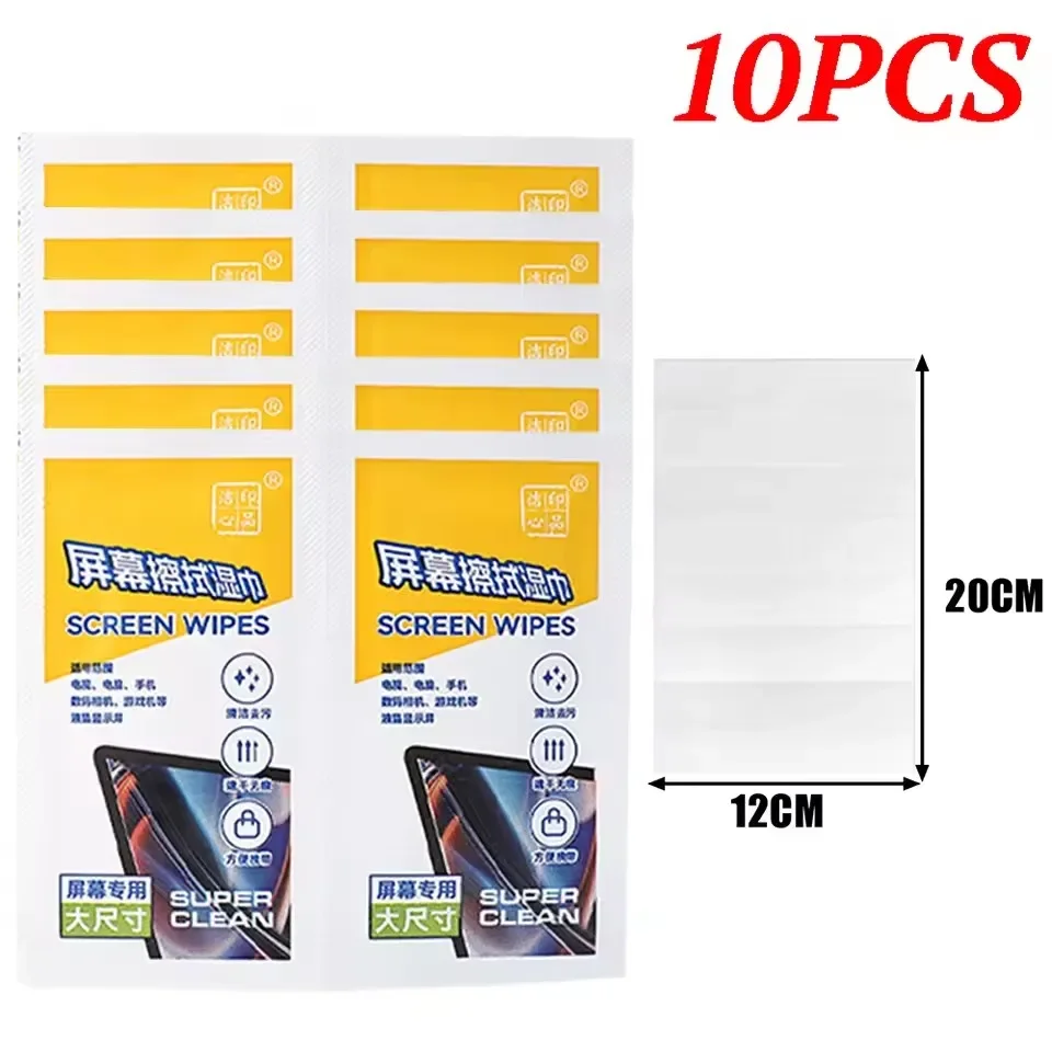 Disposable Portable Screen Cleaning Wipes - Dry and Wet Cloths for Electronics and Surfaces