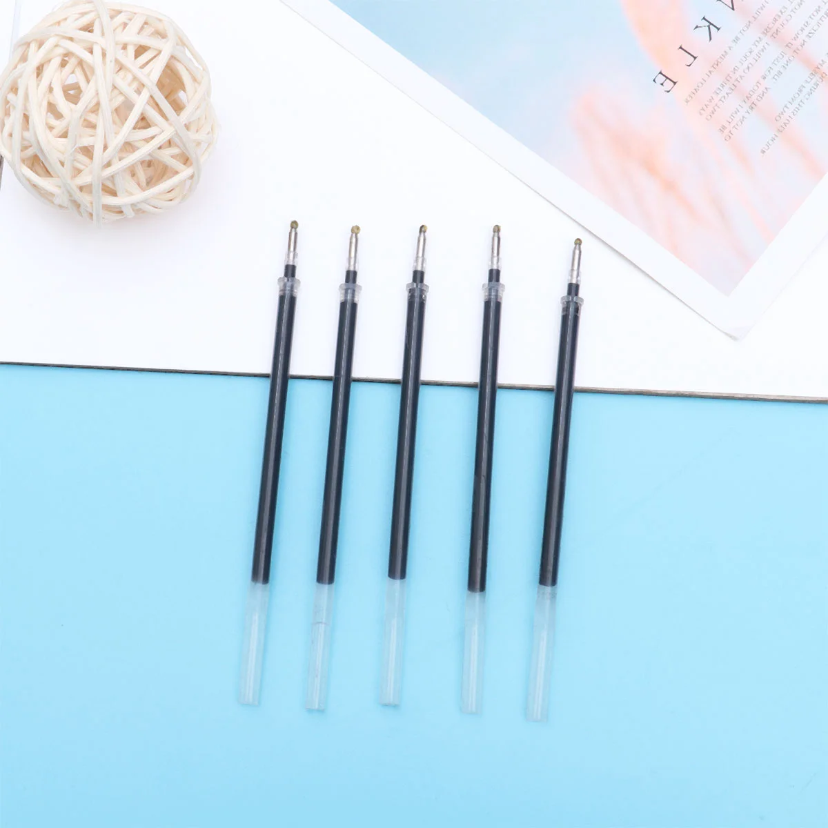 

Nuobesty Ink Refills for Gel Pens - Black, Water Refillable, Neutral Ink, 12 Pack
