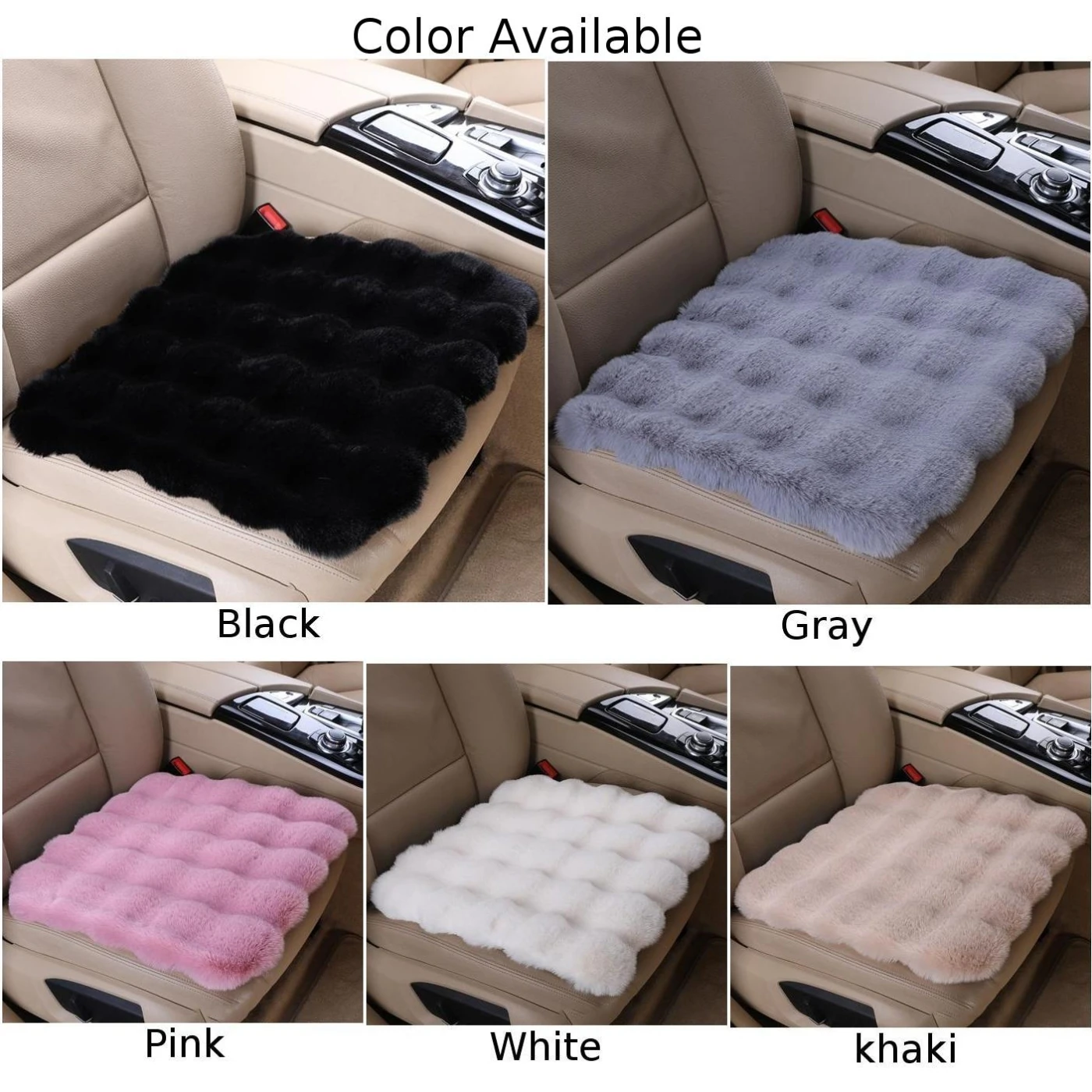 Universal Car Seat Cover Winter Warm Fluffy Plush Seat Cushion Pad