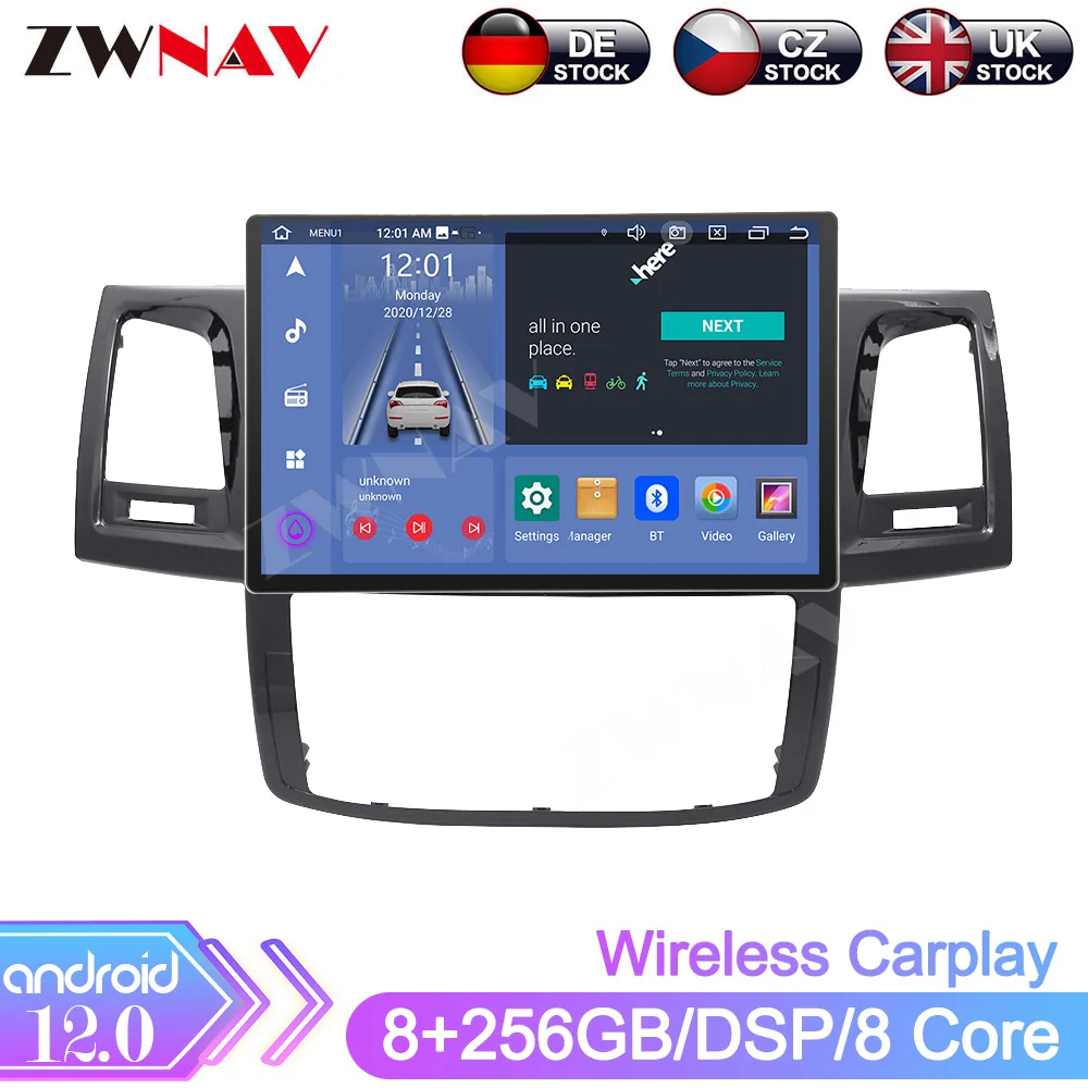 

Android 12 Car Radio For TOYOTA Hilux Revo Surf Fortuner 2005 - 2014 Car Multimedia Video Stereo GPS Navigation 2Din Head Unit