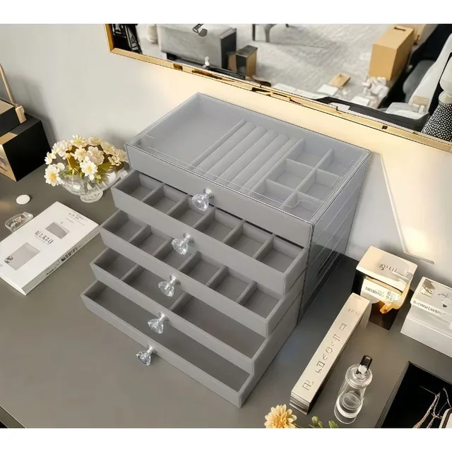 5-Layer Gray Jewelry Box 3
