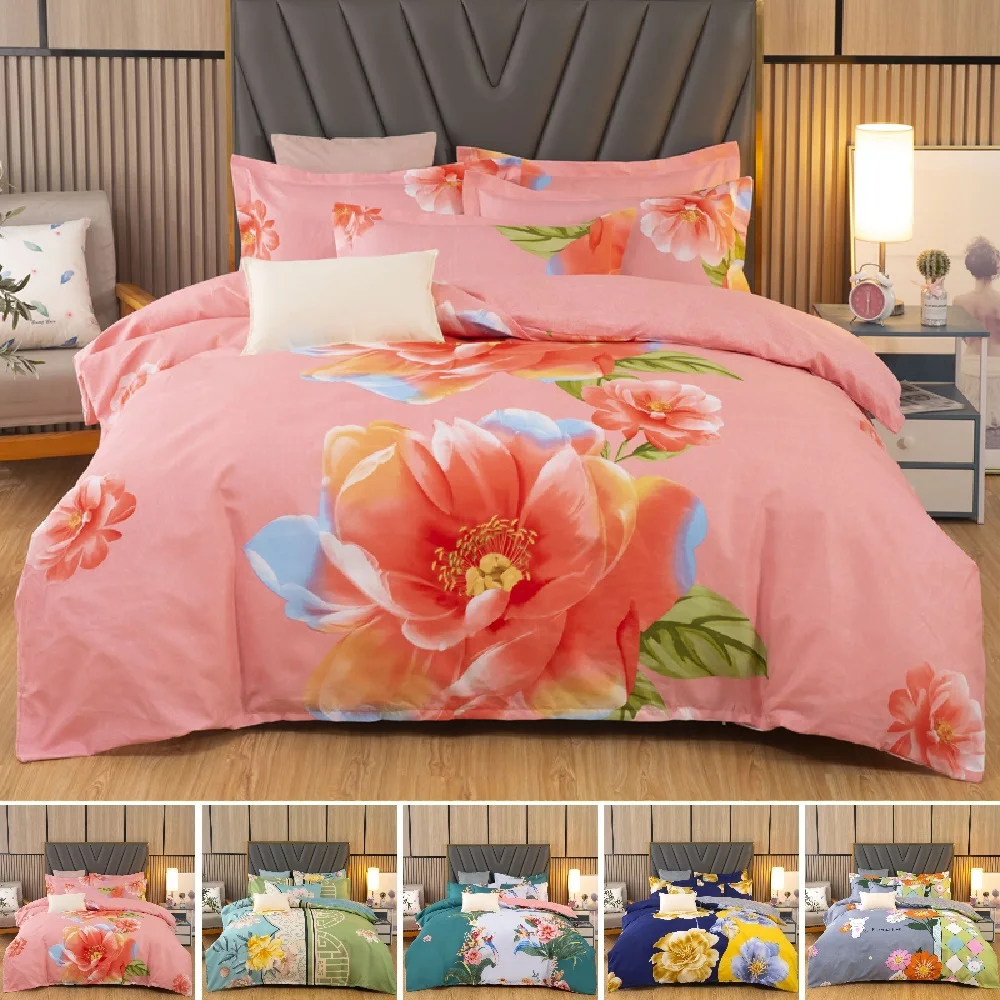 

Wedding Bed set Luxury Bedding set Soft Flower Duvet Cover Bed Sheets Pillowcase Twin Full Queen King Quilt cover set