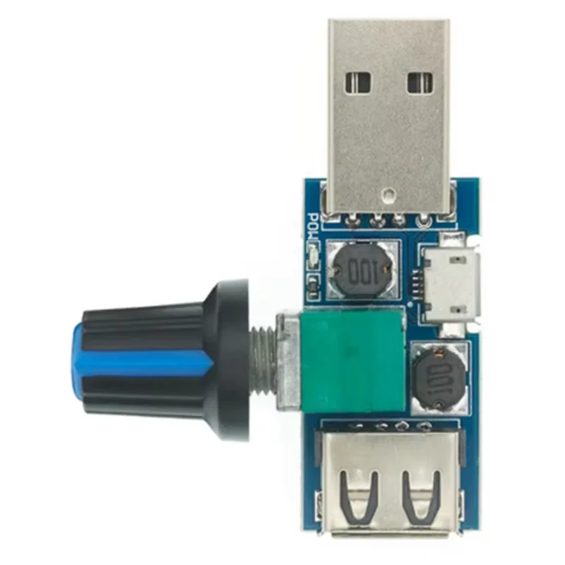 A73E-팬 속도 스위치 모듈 USB 팬 거버너 풍속 컨트롤러 풍량 조절기 냉각 음소거 다기능 DC 5V