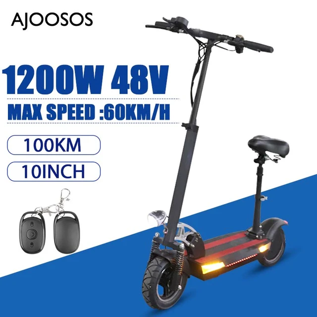 Patinete eléctrico plegable para adultos, Scooter G2 Max de 1000W, 48V,  20Ah, 55 km/h, velocidad de 80km, alcance de 10 pulgadas, neumáticos  todoterreno - AliExpress