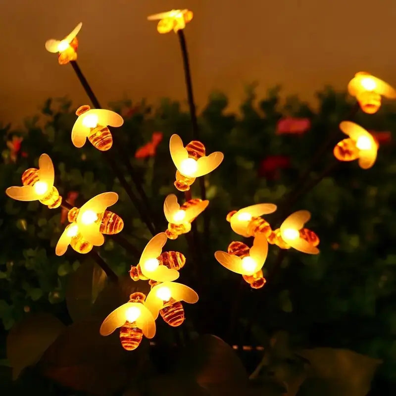 Fiqops Luci solari 12m 200 LED luce corda 8 modalità luci bianche calde per festa giardino casa festival Decoratio, colorato