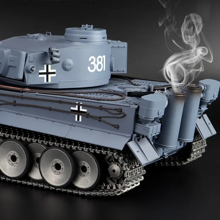 Henglong 3818-1 Tiger RC Tank Model World War II German Tiger I Heavy Tank Crawler Metal 1:16 Simulation Remote Control Car Toy 3