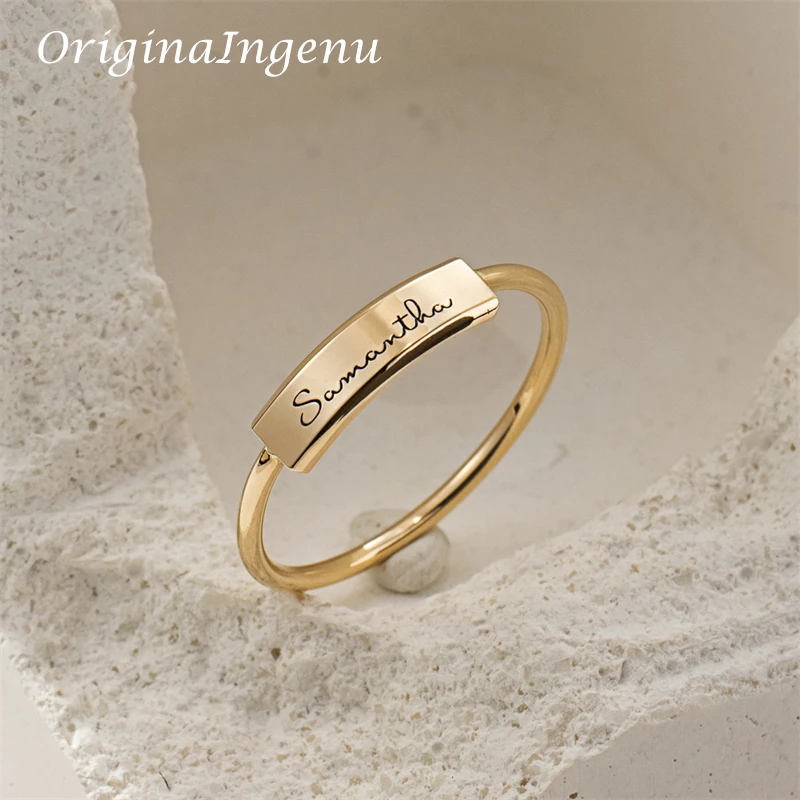 Personalized Name Ring – Moissanite Rings