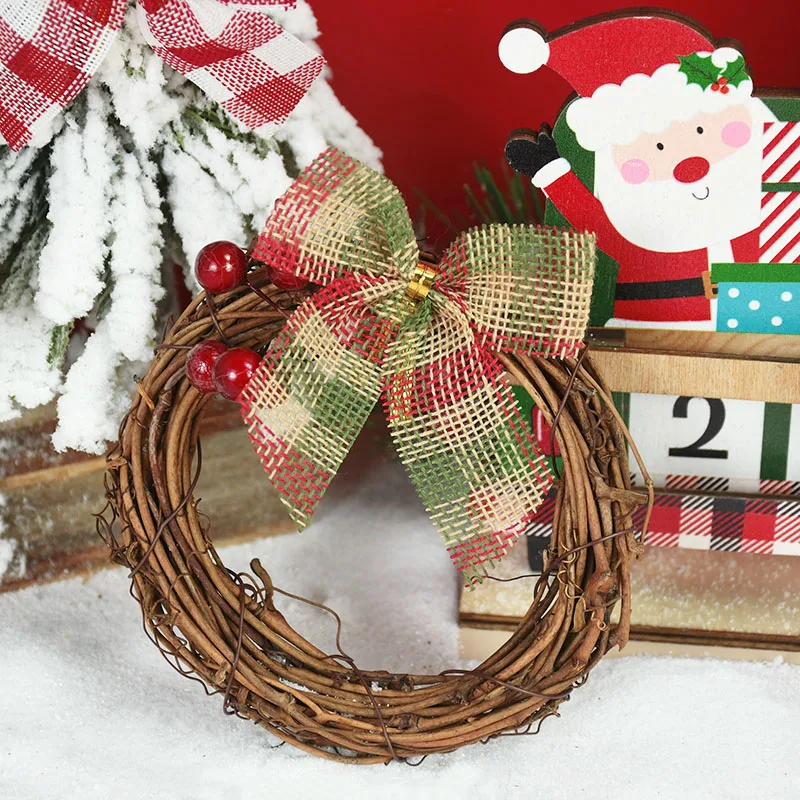 10/20pcs Christmas Gold Dust Bows Christmas Tree Printed Bow Ornaments Christmas Glitter Ribbon Bow Christmas Tree Decorations