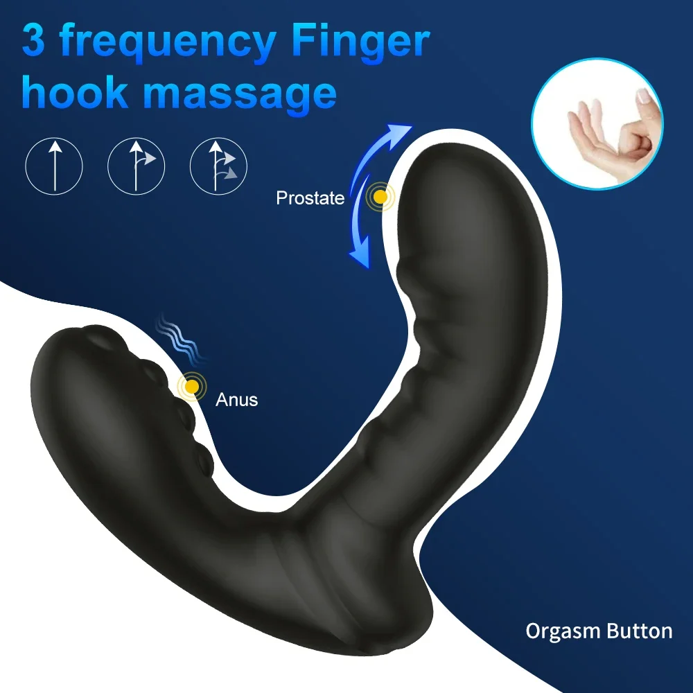 Massageador de Próstata Plug Anal Vibrador Massage Shock