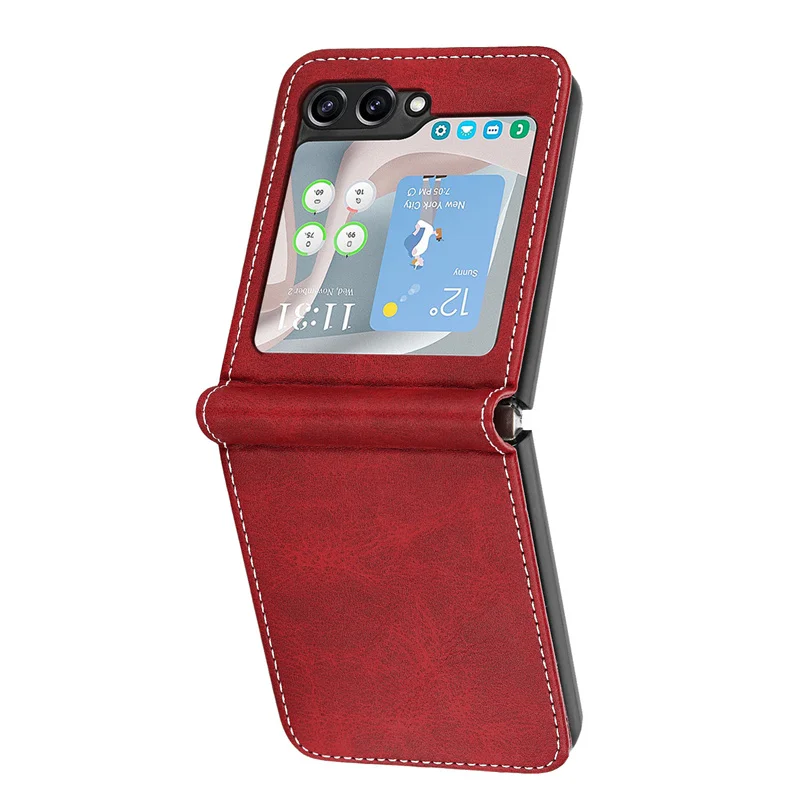 Leather Wallet Flip Magnetic Phone Case with Card Holder and Stand
