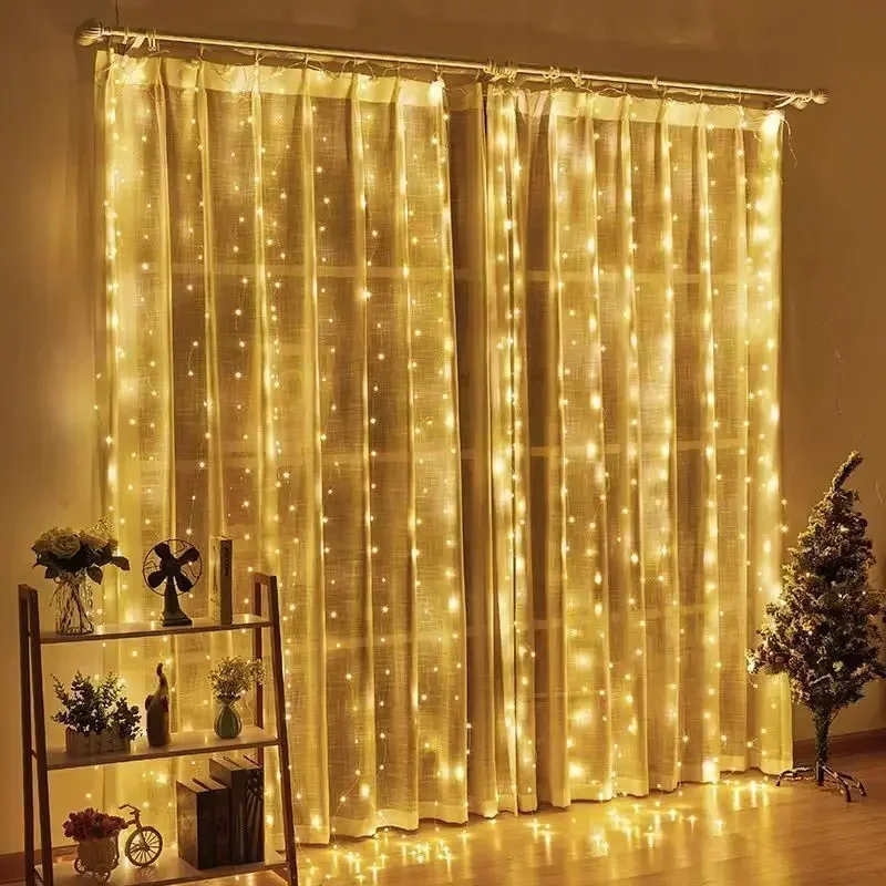 Description Picture 5 of item6/3M LED Curtain Garland USB String Lights Fairy Festoon Remote Control New Year Christmas Halloween Decorations for Home Room