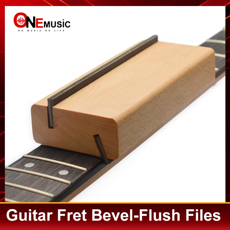 Guitar Repair Tool Solid Wood Guitar Fret 2 in 1 Crowning end Bevel-Flush Files Tool Steel Fine Fret File Guitarra Luthier Tool