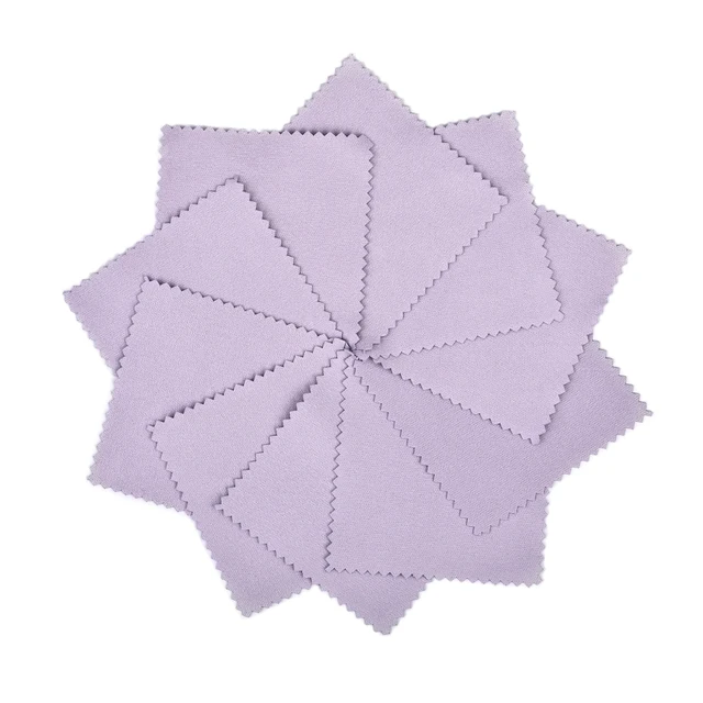 50 Panni Per Pulizia Gioielli - In Microfibra, 8x8cm, Per Argento, Oro, Platino, Rosa - Foto 8