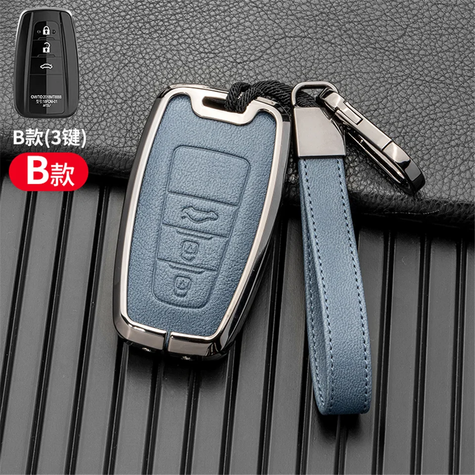 Custodia per chiave auto per Toyota Prius Camry Corolla C-HR CHR RAV4 Prado Izoa Levin Avalon 2018 2019 2020 copertura guscio di zinco - S740c9bce5ced4d6f9d9a0906cbe039deq