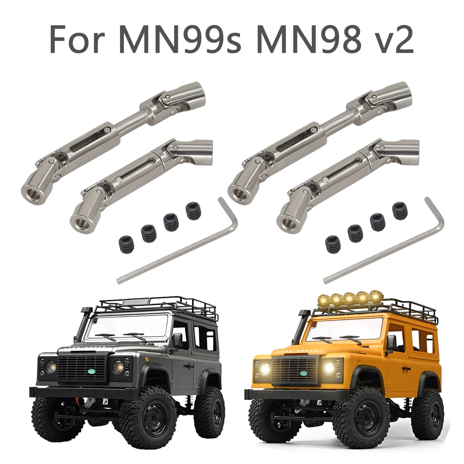 Neueste MN98 MN99s V2 Stahl-Antriebswelle 55-69mm 4MM Stahl-Antriebswelle für 2024 NEUE MN 99S MN 98 1:12 2. Upgrade-Zubehörteile