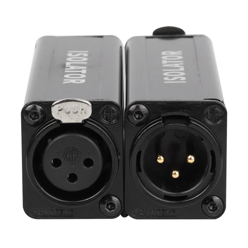 Professional Mono Common Ground Audio Black Audio Isolator Filtering To Eliminate Current Sound Balancing Adapter 2