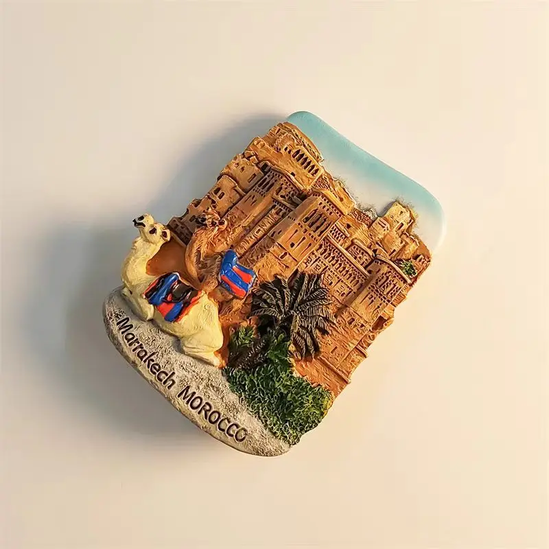 Magnete Frigorifero 3D Marrakech – Souvenir Del Marocco, Decorazione Casa In Resina, Regalo Di Viaggio