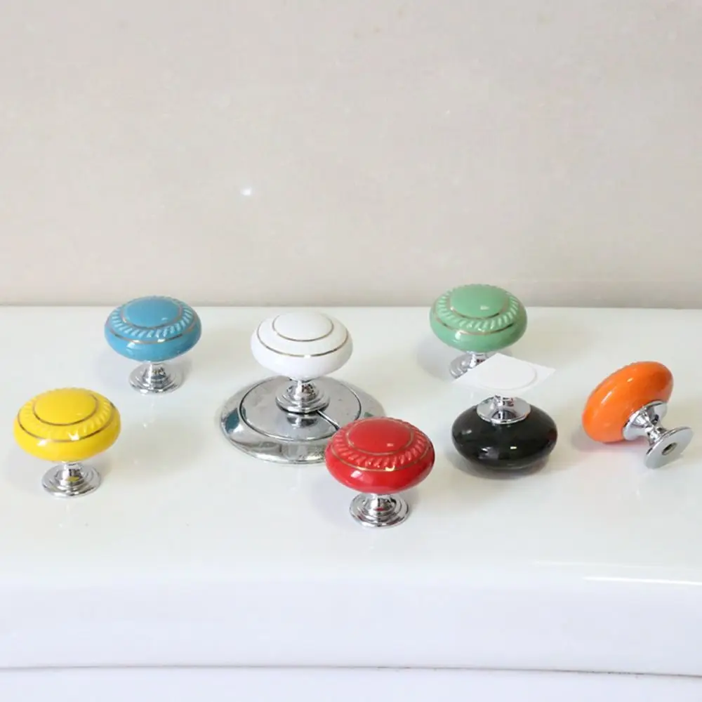 New Universal Round Shaped Colorful Toilet Tank Button Plastic Toilet Button Creative Labor-saving Toilet Tank Button Aid 5