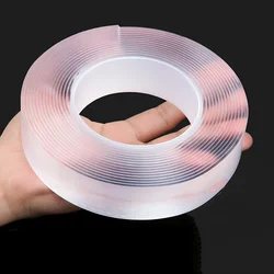 Clear Nano Gel Double - Sided Waterproof Adhesive Tape - Reusable Multi - Purpose Strip for 5M (3.8CM Tube Core)