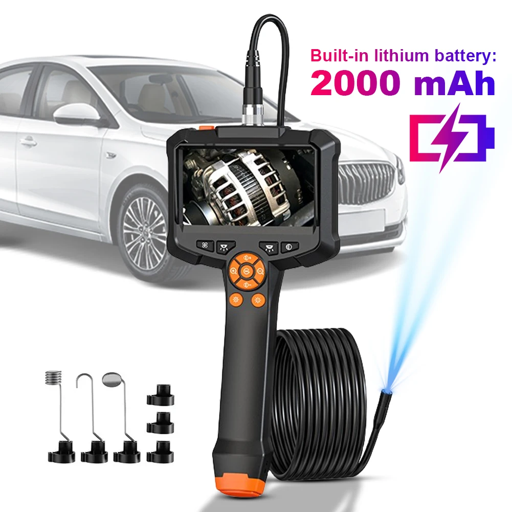 HD 1080P 하수구 검사 내시경 IP67 방수 산업용 내시경 카메라 자동차 파이프 수리를위한 4.3 인치 IPS 스크린 2000mAh