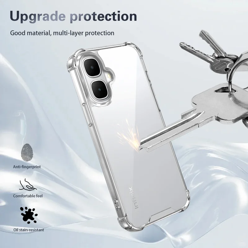 Durable Anti-Fall Acrylic Clear Phone Case with TPU+PC Protection