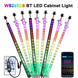 DC5V Individually Addressable WS2812B Led Light Strip Aluminum Rigid Bar Cabinet And 28Keys Bluetooth Music RGB Pixel Controller