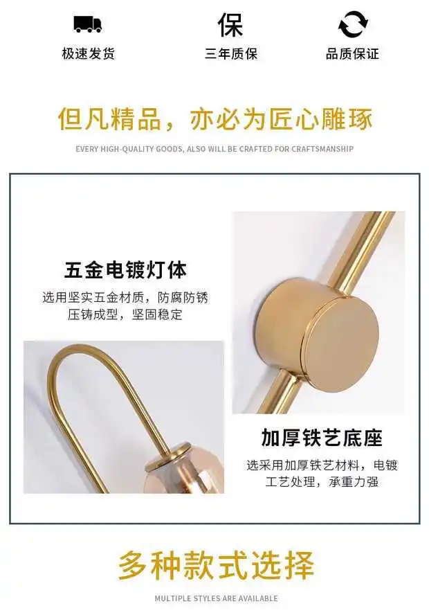 Description Picture 3 of itemSimple Led Wall Light Bedroom Bedside Background Reading Wall Lamp Modern Staircase Aisle Wall Lamps Home Indoor Lighting Lamp