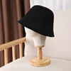 100%Pure Wool Women's Bucket Hat Korea Fashion Vintage Fisherman Panama Cap Autumn Winter Warm Soft  Foldable Wollen Chapeau 3