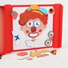 Wooden Jigsaw Magnetic Blocks Puzzle Book Board with Cards Face Change Clothing Change Marine Life Kids 3D Puzzle Toys Gifts 4