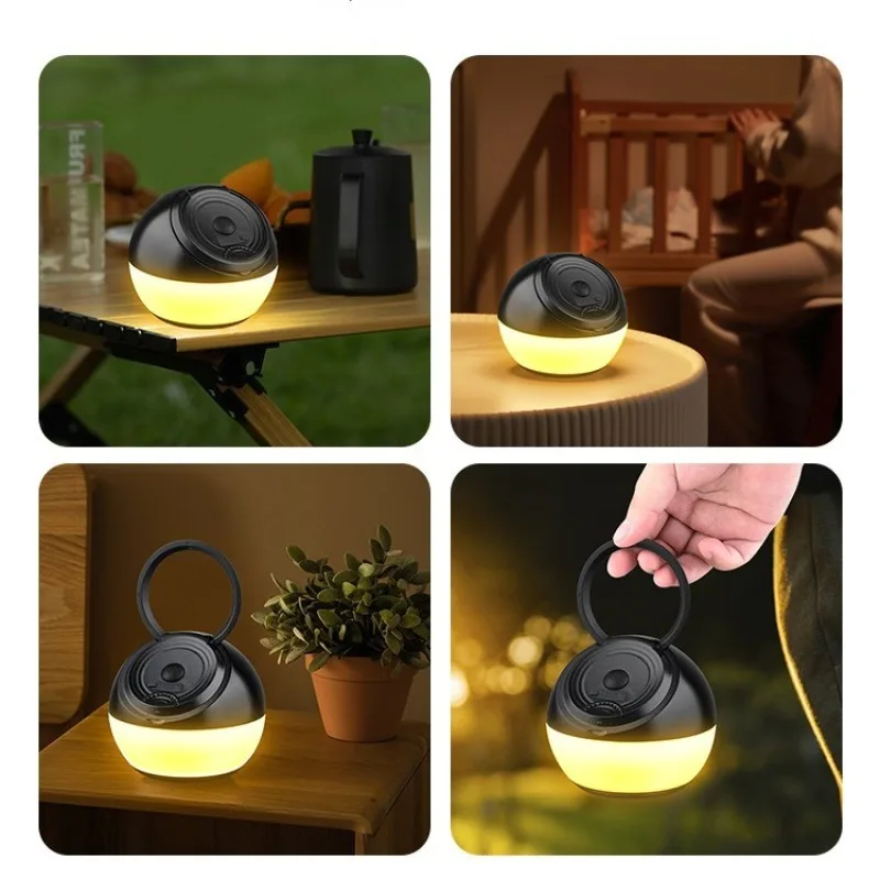 LED Lantern LED Can Light 1200mAh Light Color/Brightness Memory Fluorescent Color 3 Color Switching IPX5 Waterproof Small