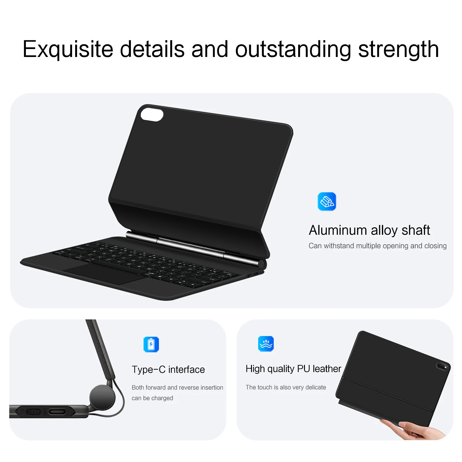 Backlight Magic Keyboard Huawei MateBook E DRR-W76 12.6 inch Smart Case Portuguese Spanish Arabic keyboard Cover Folio