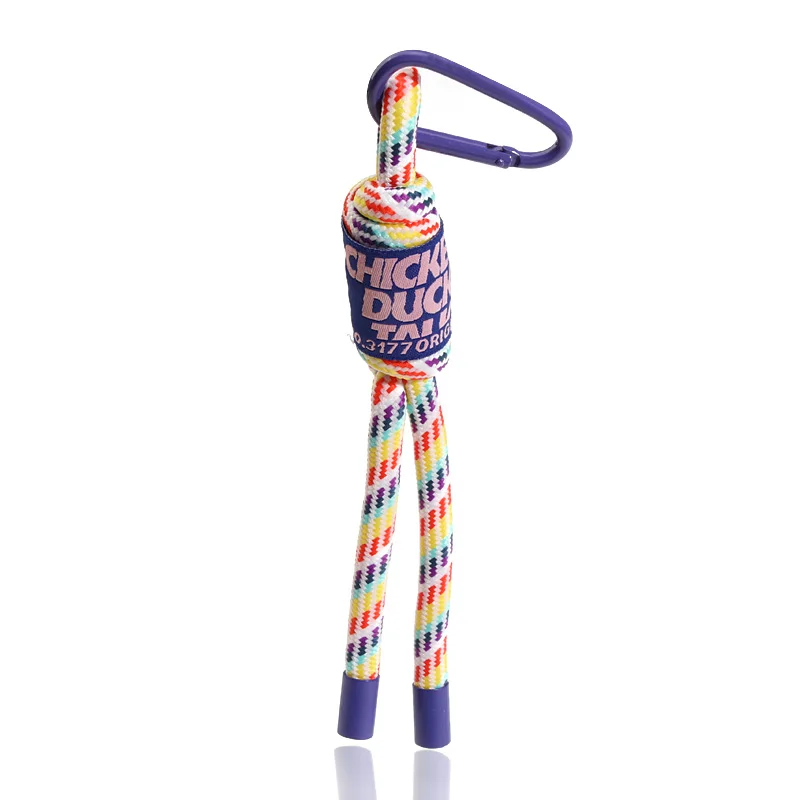 Iridescent Braid Rope Keychain with Carabiner Clip and Key Ring Accessory