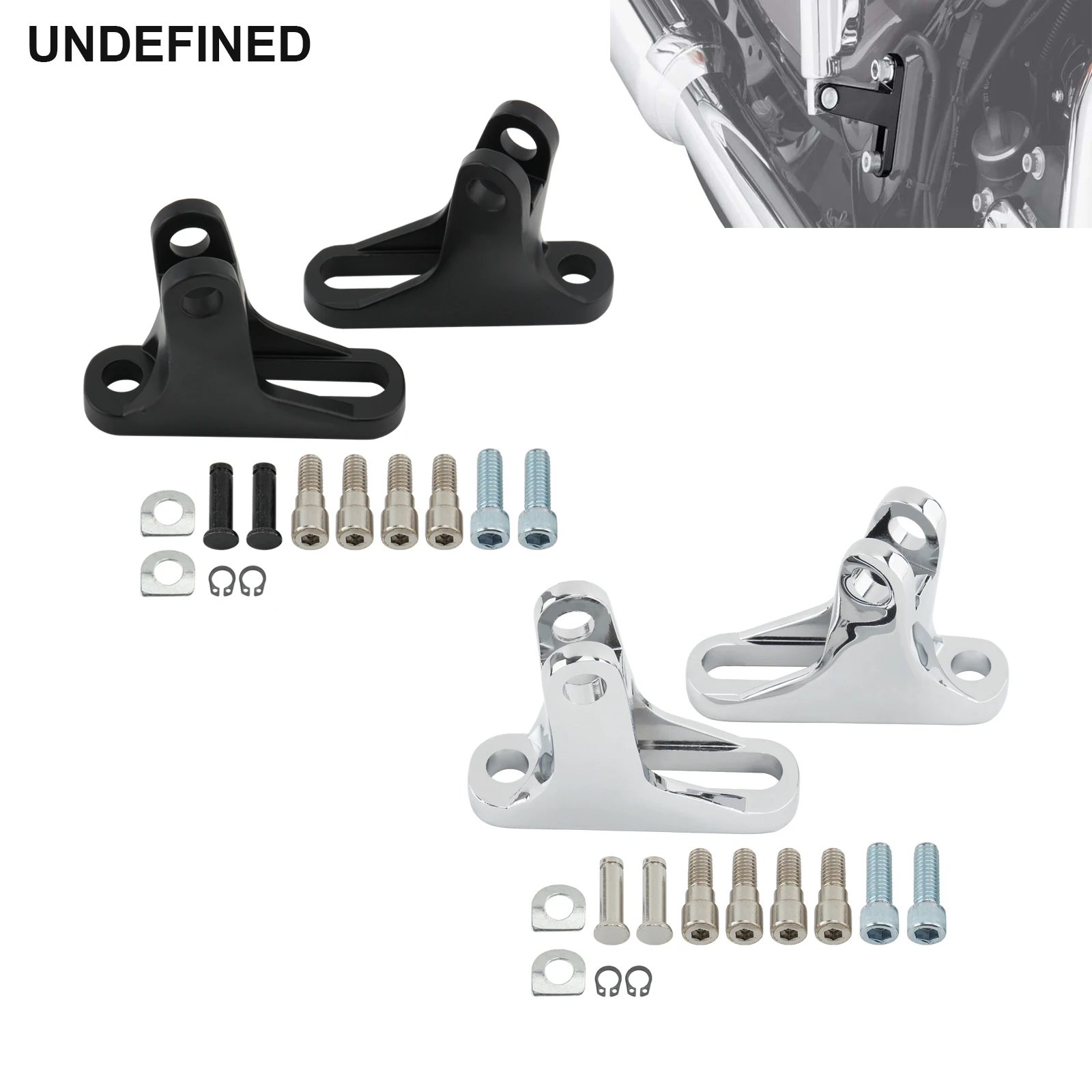 

Motorcycle Aluminum Foot Pegs Mini Footboards Bracket Mount Kit For Harley Touring Road King Electra Street Road Glide 1993-2023