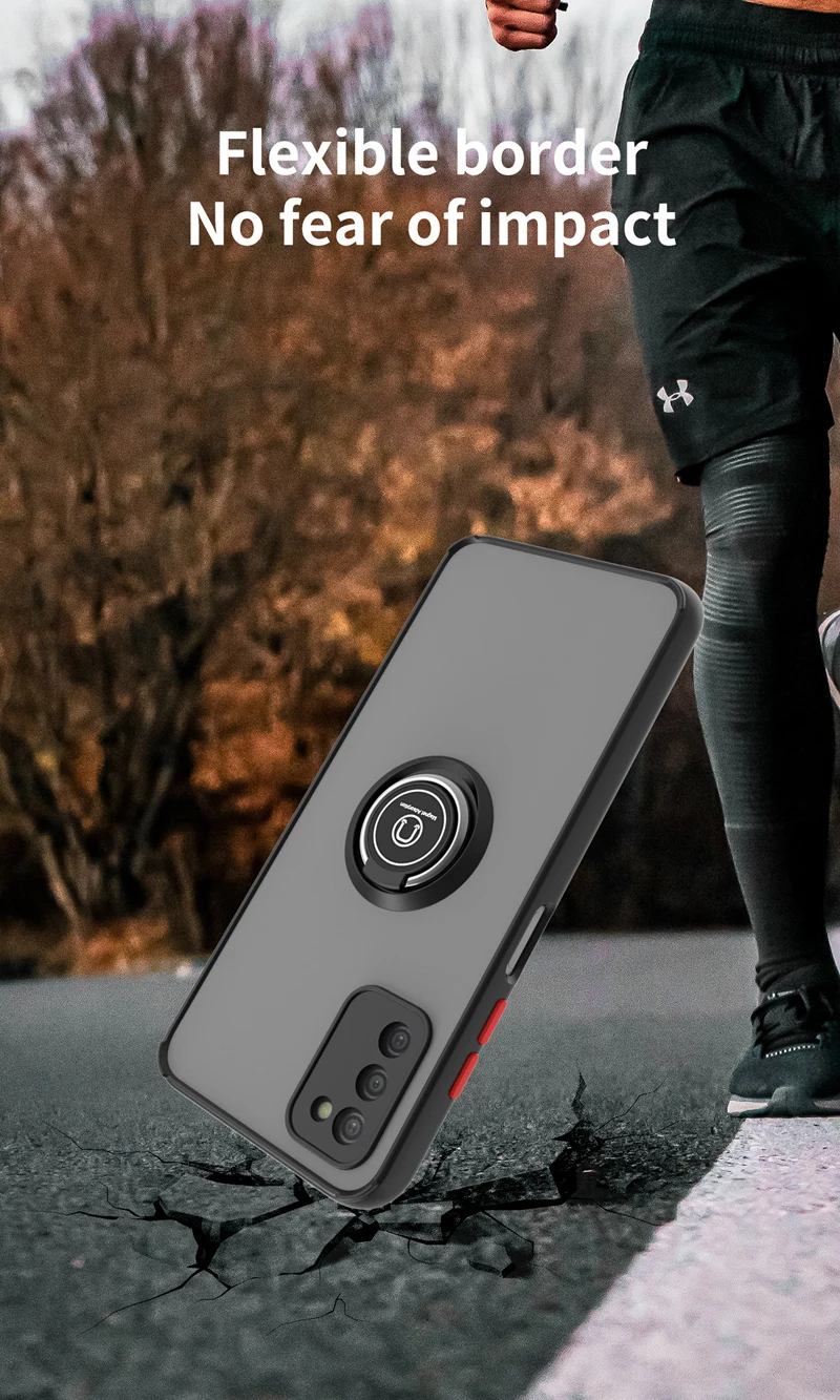KEYSION Custodia Opaca di Moda per Samsung A03S A02S A03 A21S A20S A11 Anello Trasparente Del Basamento Della Copertura Del Telefono Antiurto per Gal_voghion.com