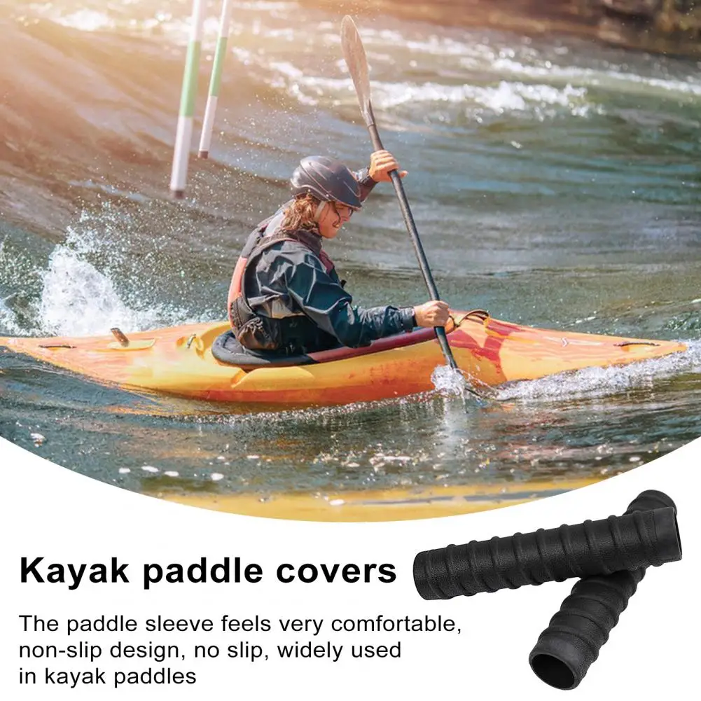 Kayak Paddle Handle Grips Universal Non-slip Kayak Paddle Grips Durable Easy-to-install Covers for Enhanced Performance Comfort boho elephant car center console cover for women beige universal fit car armrest cover waterproof comfort for sedan suv