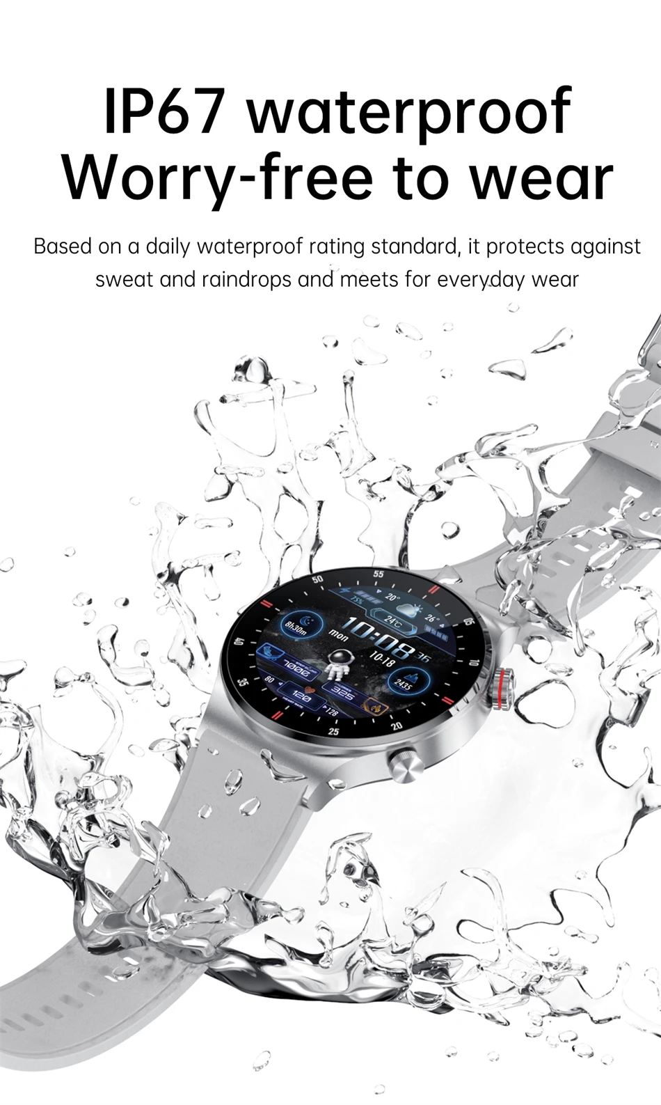 S740defa3a1c14189b07af09495b05609W - LIGE 2022 New NFC Bluetooth Calling Smart Watch Men Sports Fitness Tracking Smart Watch Heart Rate Smart Watch for Android ios