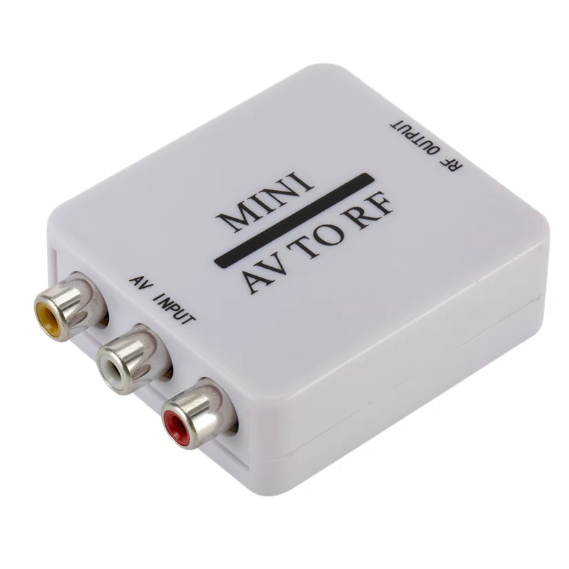 Mini RCA AV to RF Video Adapter Converter 67.25/61.25MHz