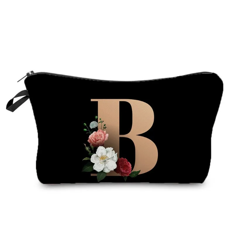 Storage Bag Toiletry Bag Cosmetic Bag Cosmetic Storage Bag Makeup Bag Cosmetic Case Makeup Organizer Fashion Creative Portable Toilet Bag Gold Letter Printed Makeup hz3183