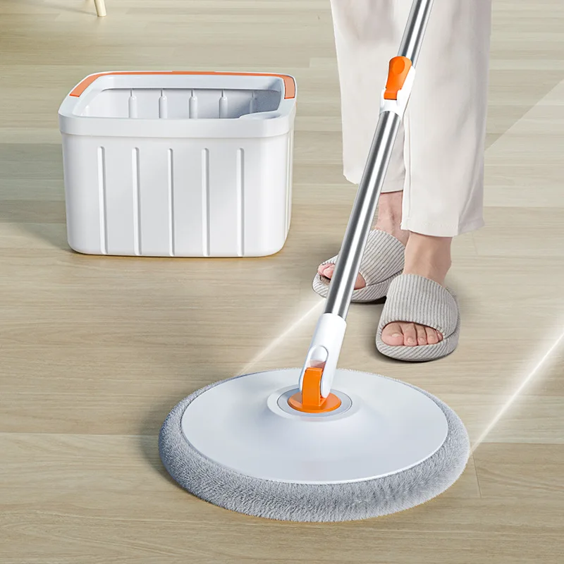 Lazy Floor Floating Mop Microfiber Spin Mop & Bucket Floor Clean with 3 Extra Refills Mop Sewage Separation Mop Free-Hand Wash 2