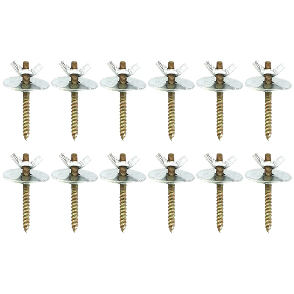

12 Sets of Birdcage Hardware Accessory For Perch Stand Feeder Strong Clamp Bird Perch Screw Parts
