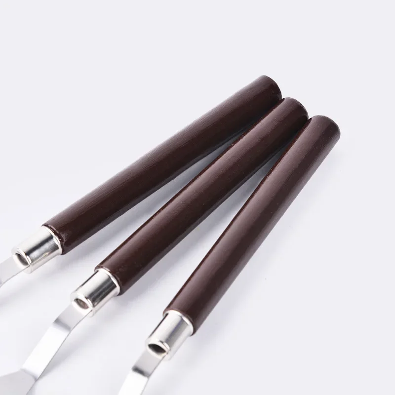 3Pcs Stainless Steel Oil Painting Knives Artist Crafts Spatula Palette Knife Oil Painting Mixing Knife Scraper Art Tools