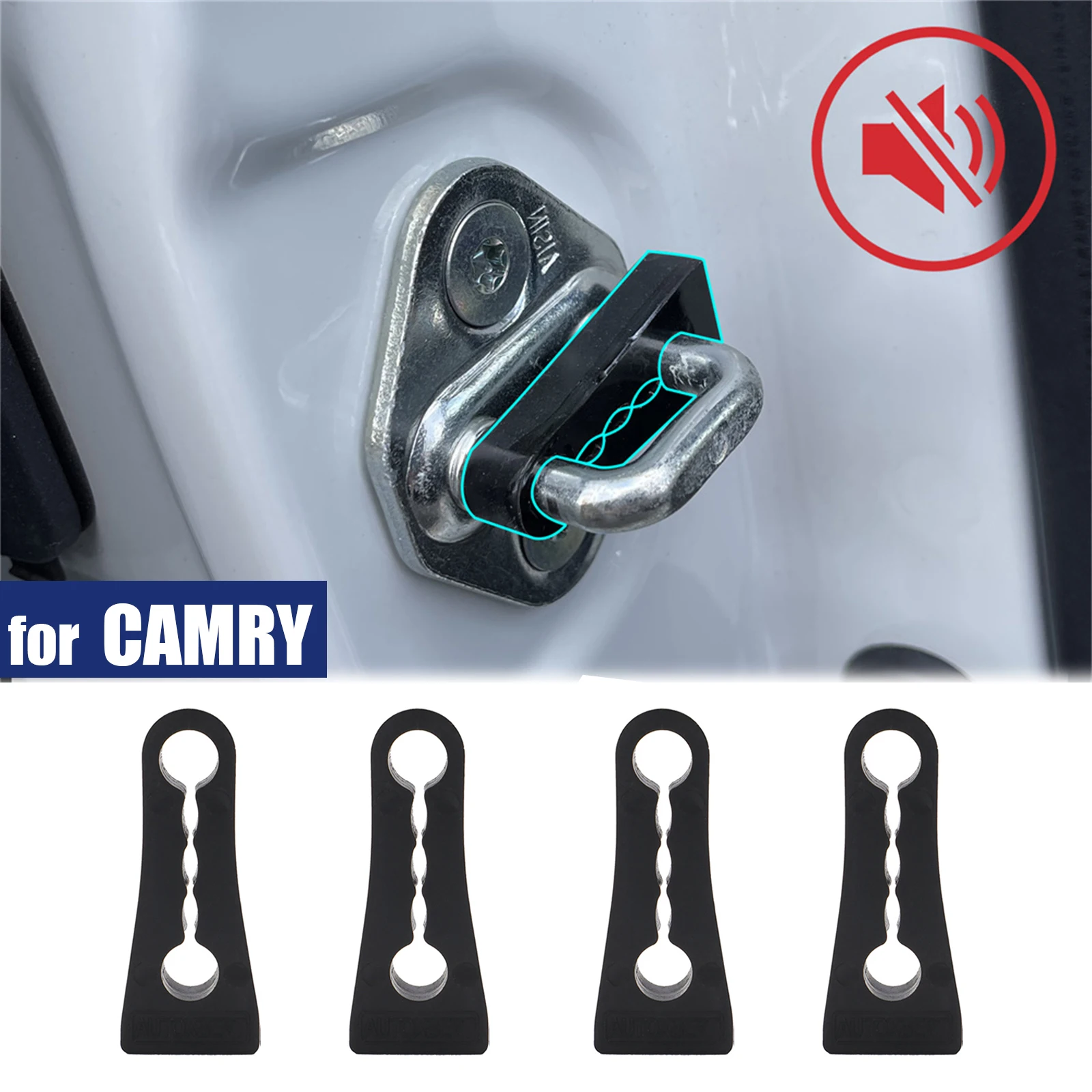 Car Door Lock Sound Deadener Damper For Toyota Camry XV30 XV40 45 XV50 XV70 Rattling Quiet Noise