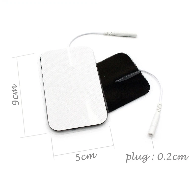 Electrode Pads 10Pcs 2mm Plug Non-woven Fabric Reusable Self Adhesive Conductive Gel Pad Body Digital Massager