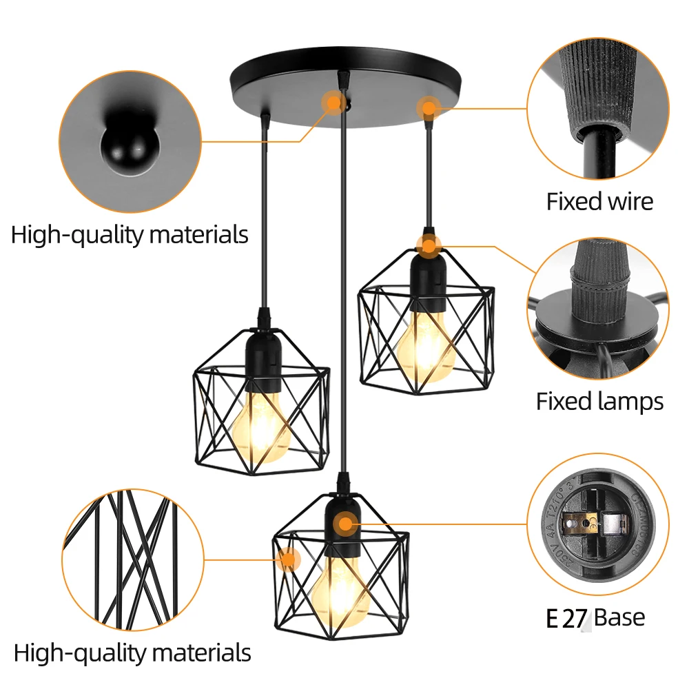 Pendant Light E27 LED Modern Chandelier Ceiling Lamp Luminaire Hanglamp Bedroom Dining Room Home Decoration Ramadan Chandelier 4