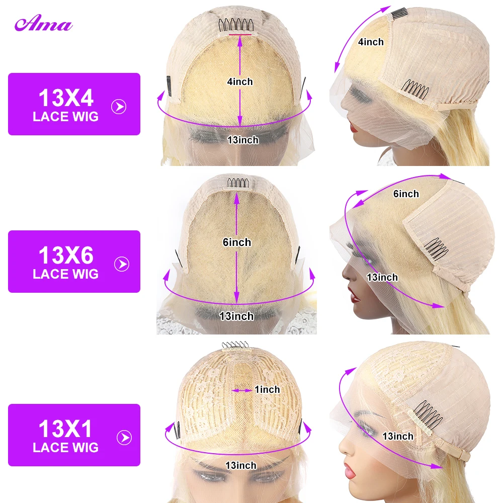 613 Lace Frontal Wig 13x6 13x4 Body Wave Lace Front Wig Pre Plucked 180 Density Blonde Front Human Hair human hair wig lace front wig human hair wigs front lace wig