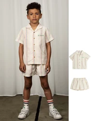 Mini Kids Clothes Set 2024 Autumn Summer MR Brand Boys Girls Dress Sweatshirt Pants Ins Cotton Top Trousers Children Shirt