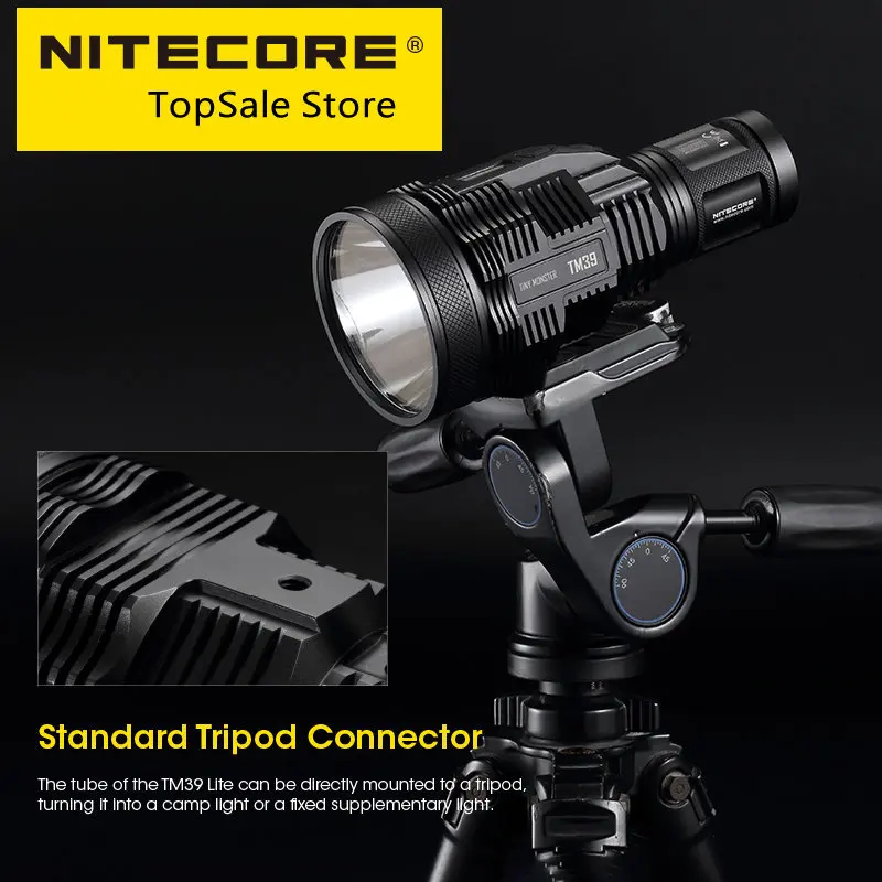 

NITECORE TM39 Lite Searchlight Flashlight 5200LM Beam Throw 1500M OLED Rescue Rechargeable Torch with UMS4 Charger 4 Battery